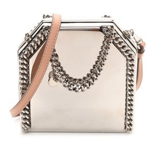 ISO Stella McCartney Polished Brass Mini Baby Bella Mirrored Bag Silver